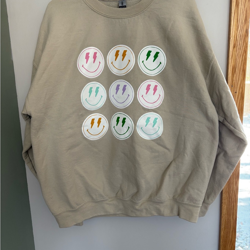 Graphic Smiley Face Sweatshirt